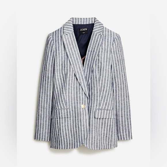 J.Crew Alfie blazer in striped linen BX807 - Picture 2 of 11